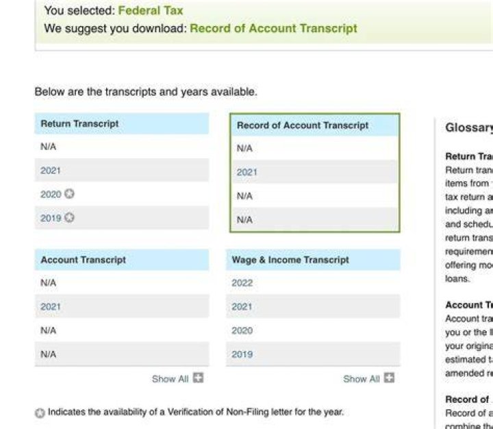Why does my transcript Say no return filed?