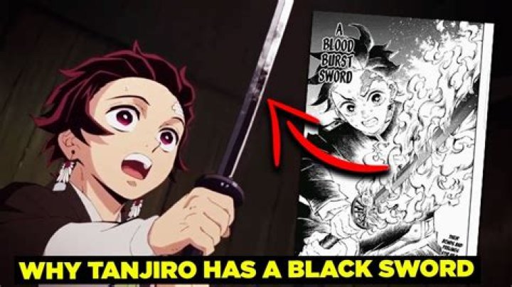 Why does Tanjiro have black Nichirin sword?