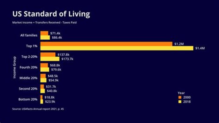 Why does the United States have a high standard of living?