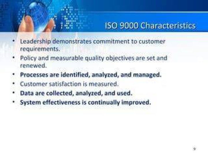 Why is ISO 9000 important for an organization?
