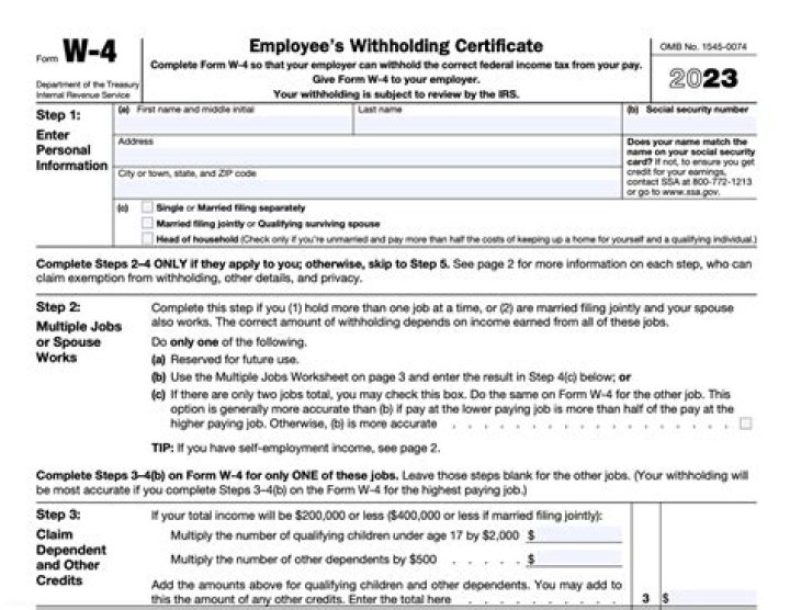 Why is it important to fill out the W-4 Form?