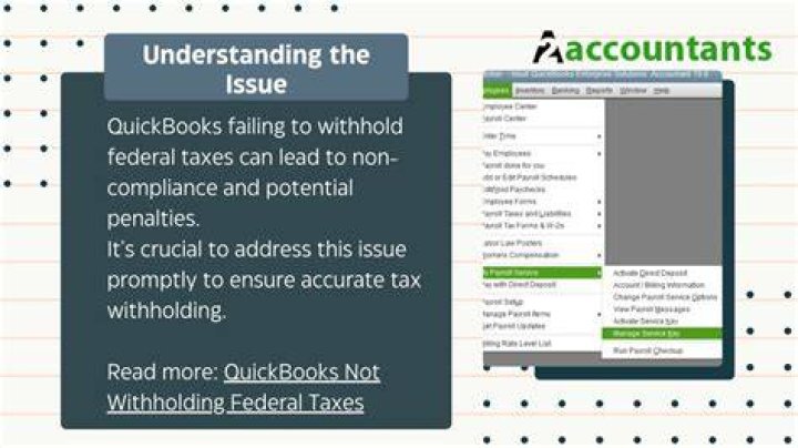 Why is QuickBooks not withholding federal taxes?