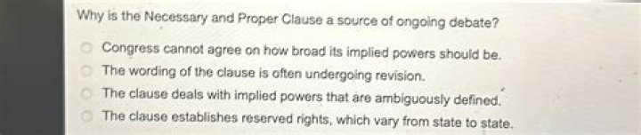 Why is the Necessary and Proper Clause a source of ongoing debate?