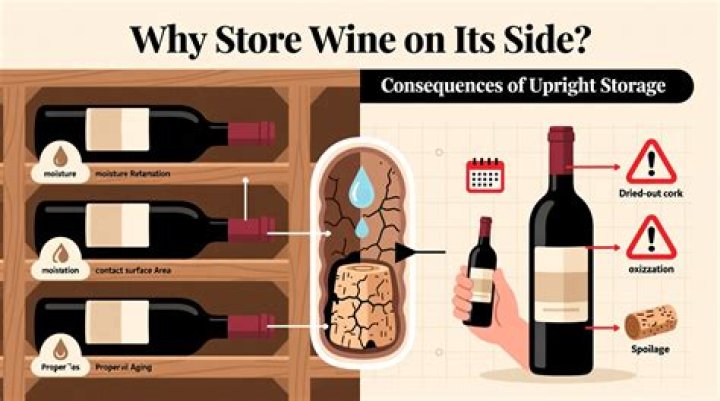 Why is wine stored on its side?