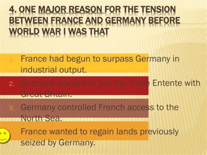 Why was there tension between France and Germany before ww1 was that?
