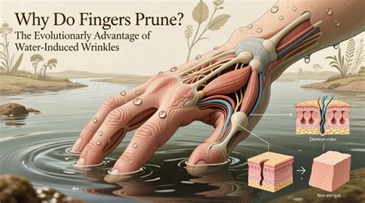 Why your fingers will prune swell after a bath or swim?
