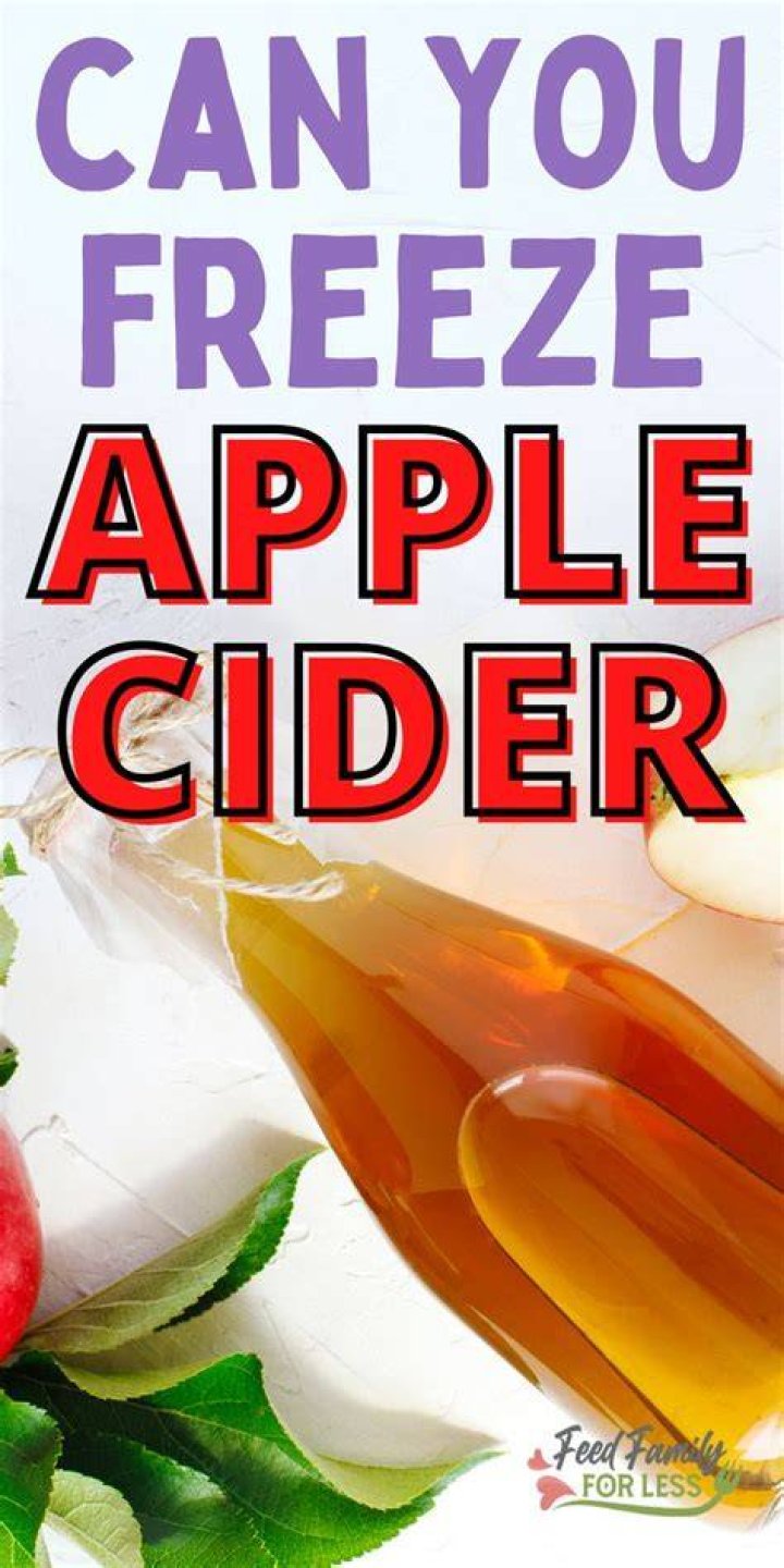 Will cider freeze in the freezer?