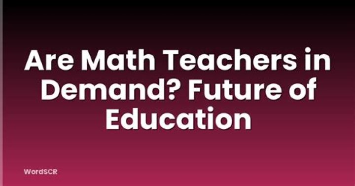 Will there be a demand for teachers in the future?
