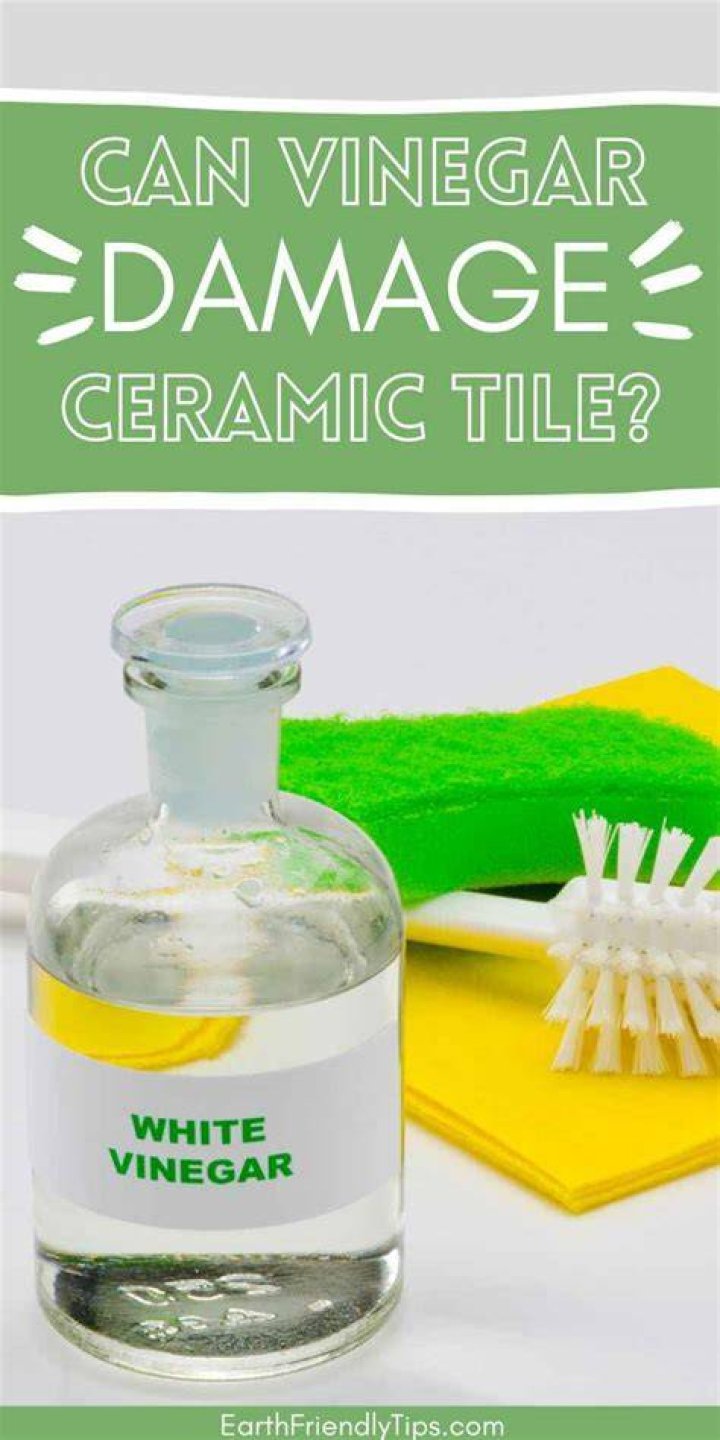 Will vinegar damage ceramic tile?